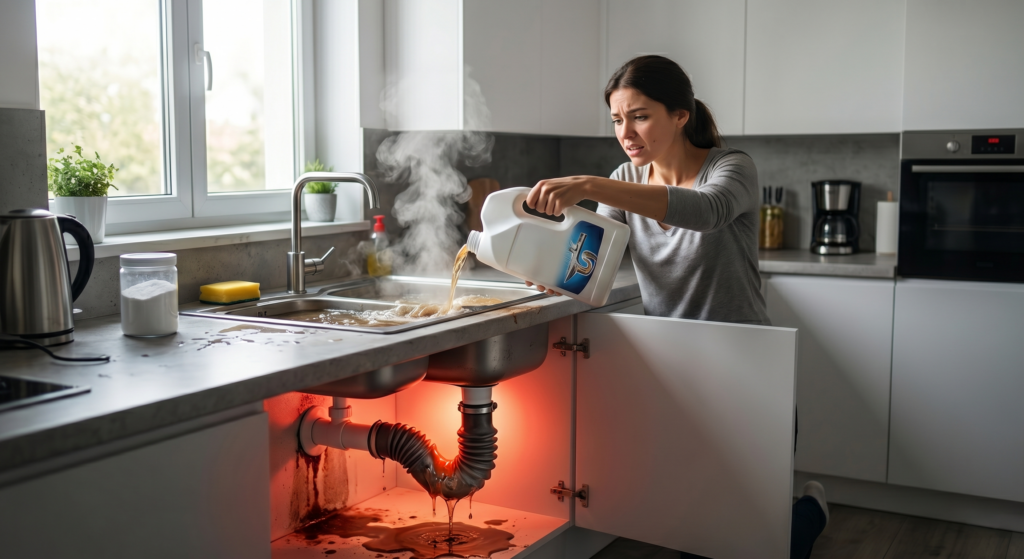 Tıkalı lavabo açarken yapılan hatalar Plastik Borularınız Eriyor Karbonat Teknolojik Çözüm Kırmadan Tıkanıklık Açma Pimaş